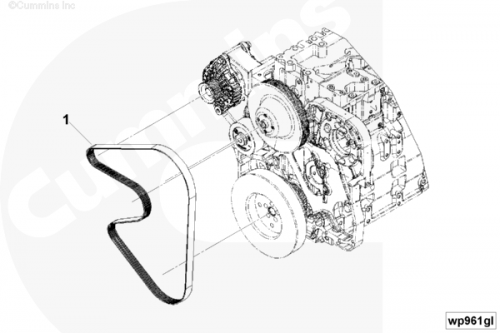 Ремень приводной 8PK1870 для двигателя Cummins 6CT
