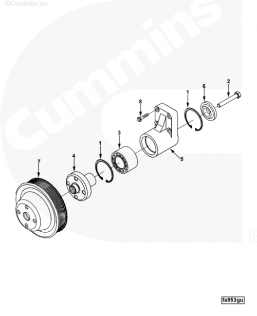 Шкив вентилятора для двигателя Cummins 6CT