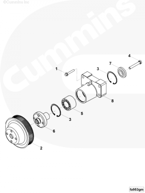 Шкив вентилятора для двигателя Cummins 6CT