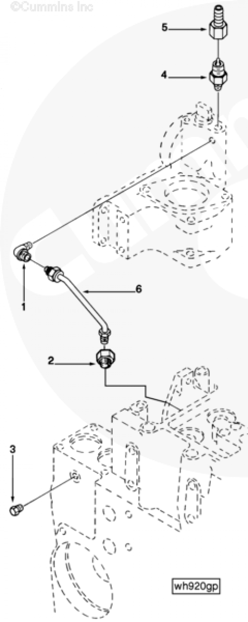 Штуцер клапана проверочного для двигателя Cummins 6CT