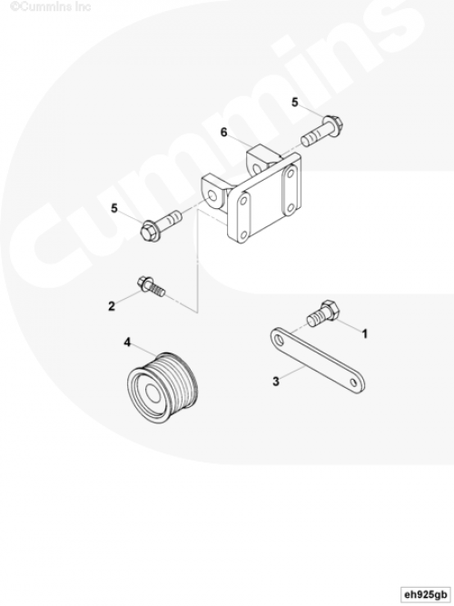 Шкив генератора для двигателя Cummins 6CT