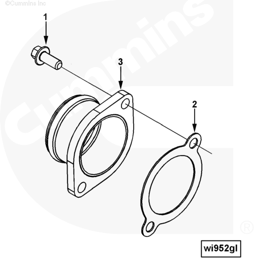 Болт крепления патрубка ОЖ для двигателя Cummins 6CT