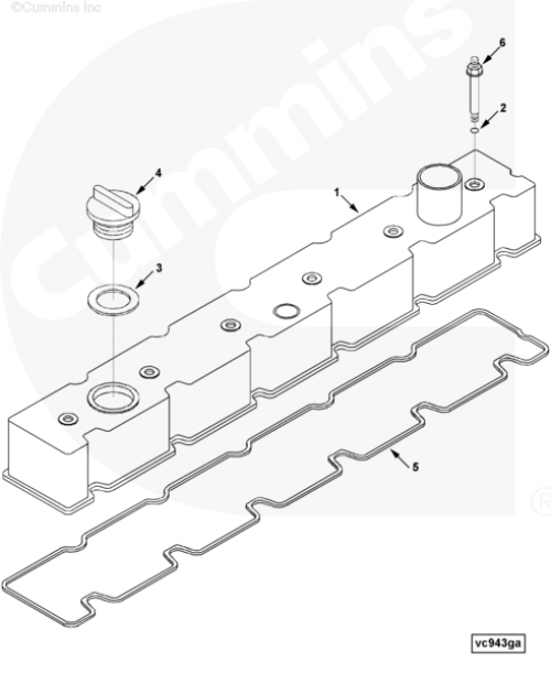 Крышка клапанная для двигателя Cummins 6CT