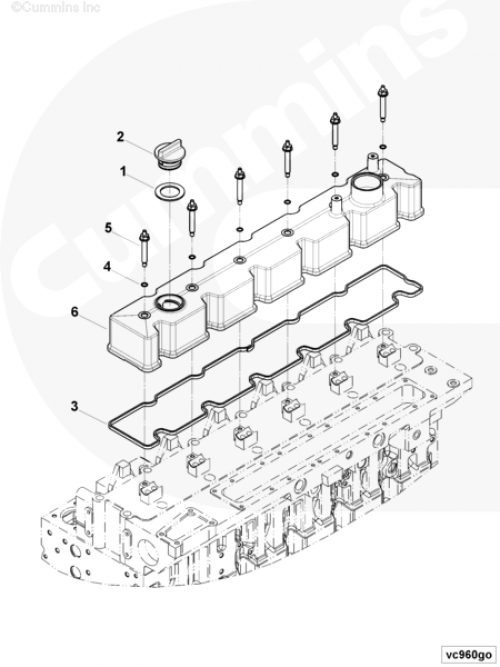 Крышка клапанная для двигателя Cummins 6CT