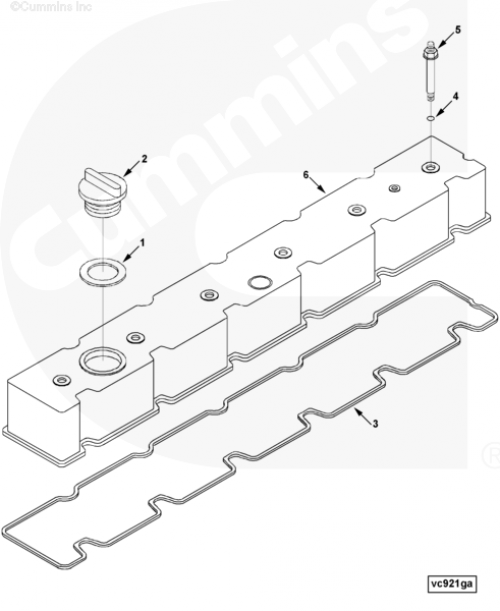 Крышка клапанная для двигателя Cummins 6CT