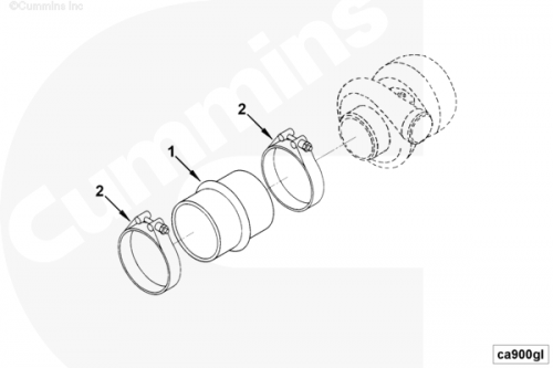 Патрубок воздушный для двигателя Cummins 6CT