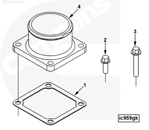 Прокладка патрубка впускного коллектора для двигателя Cummins 6CT