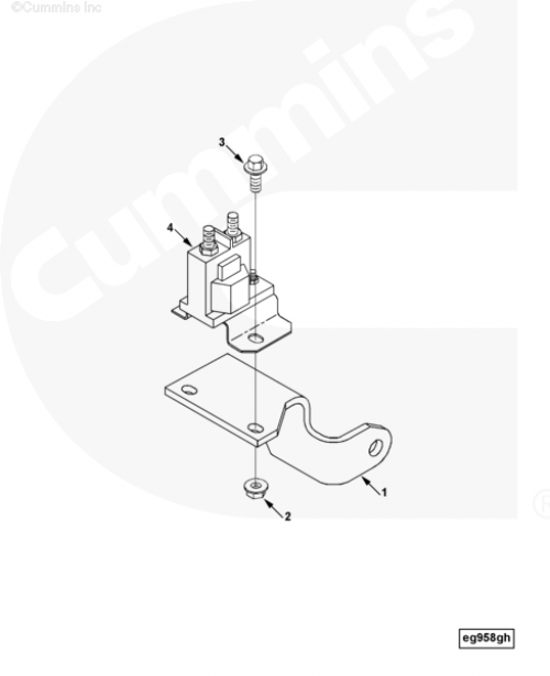 Кронштейн реле предварительного подогревателя для двигателя Cummins 6CT