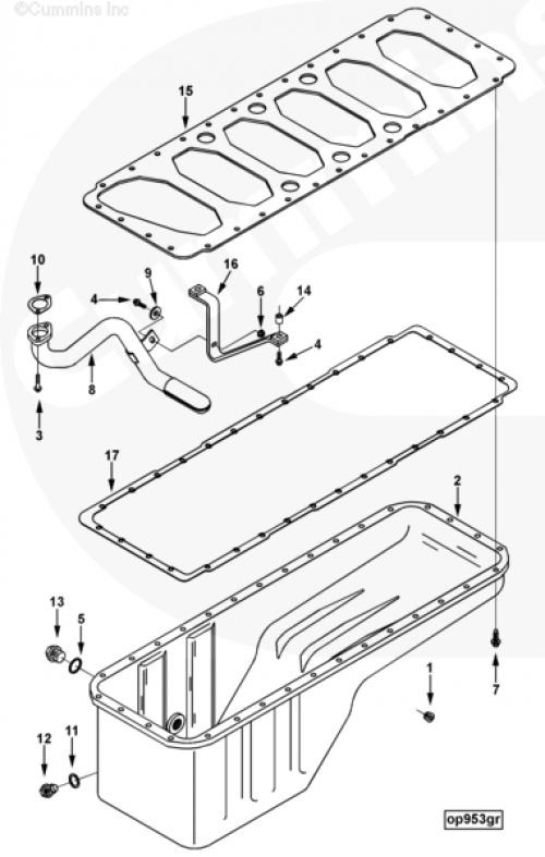 Поддон масляный для двигателя Cummins 6CT