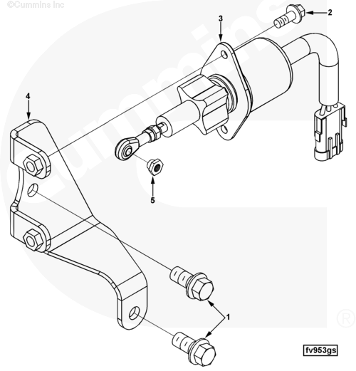 Кронштейн соленоида для двигателя Cummins 6CT