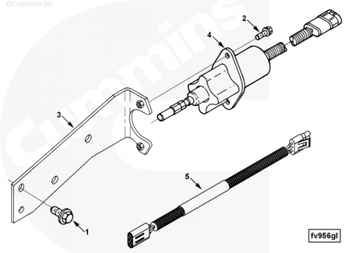 Кронштейн соленоида ТНВД для двигателя Cummins 6CT