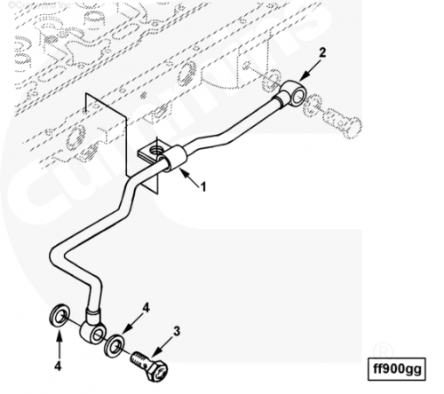 Трубка подачи топлива для двигателя Cummins 6CT