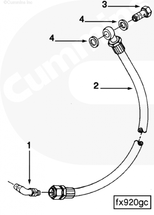 Трубка топливная для двигателя Cummins 6CT