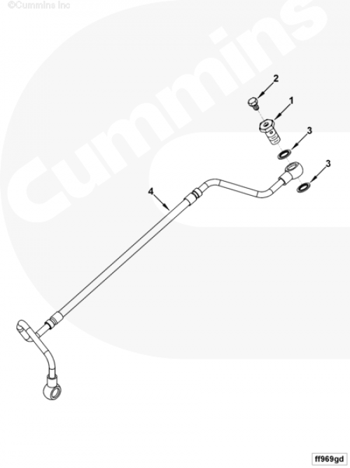 Трубка топливного фильтра для двигателя Cummins 6CT