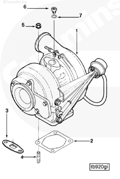 Прокладка турбины для двигателя Cummins 6CT