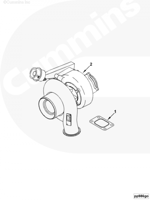 Турбокомпрессор для двигателя Cummins 6CT
