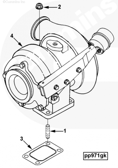 Турбокомпрессор для двигателя Cummins 6CT