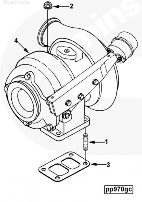 Шпилька турбокомпрессора для двигателя Cummins 6CT