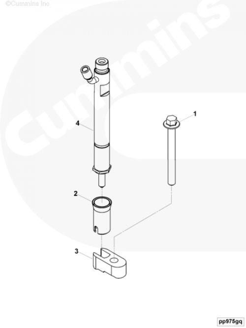 Болт крепления форсунки для двигателя Cummins 6CT