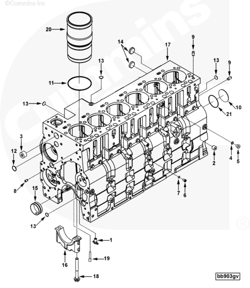 Блок цилиндров для двигателя Cummins QSC 8.3L