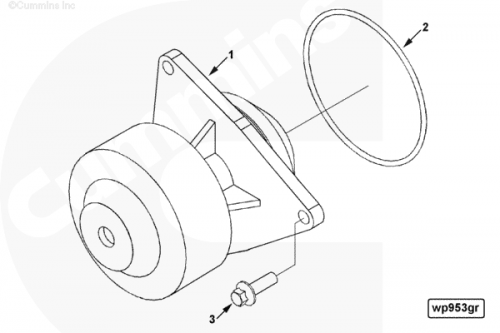 Болт крепления водяной помпы для двигателя Cummins QSC 8.3L