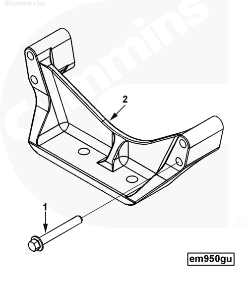 Болт крепления опоры двигателя передней для двигателя Cummins QSC 8.3L