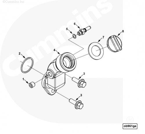 Крышка заливной горловины для двигателя Cummins QSC 8.3L