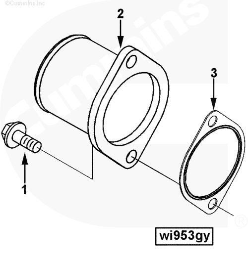 Патрубок водяной впускной для двигателя Cummins QSC 8.3L