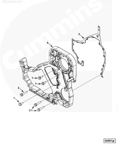 Прокладка картера шестерен ГРМ для двигателя Cummins QSC 8.3L