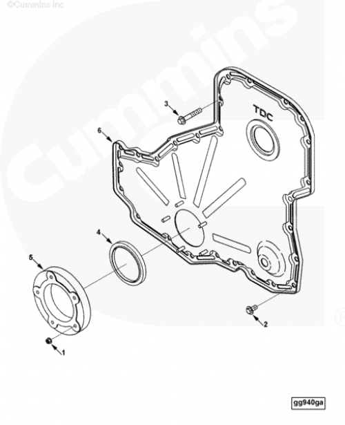 Сальник коленвала передний для двигателя Cummins QSC 8.3L