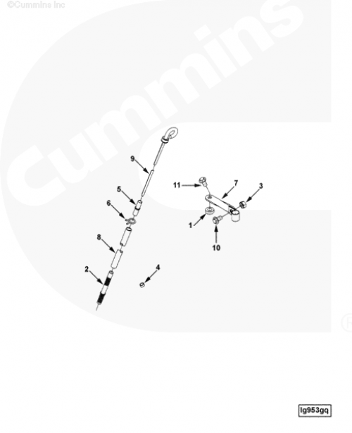 Трубка щупа уровня масла для двигателя Cummins QSC 8.3L