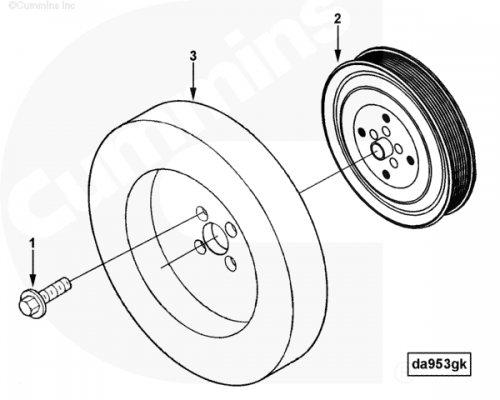 Шкив коленвала для двигателя Cummins QSC 8.3L