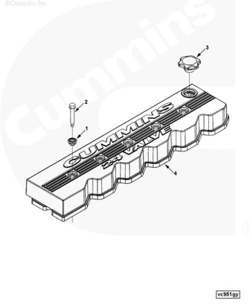 Болт крепления клапанной крышки для двигателя Cummins QSC 8.3L