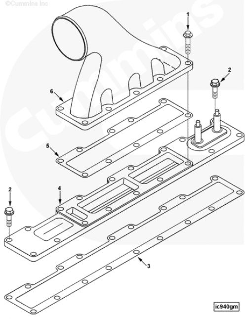 Патрубок впускного коллектора для двигателя Cummins QSC 8.3L