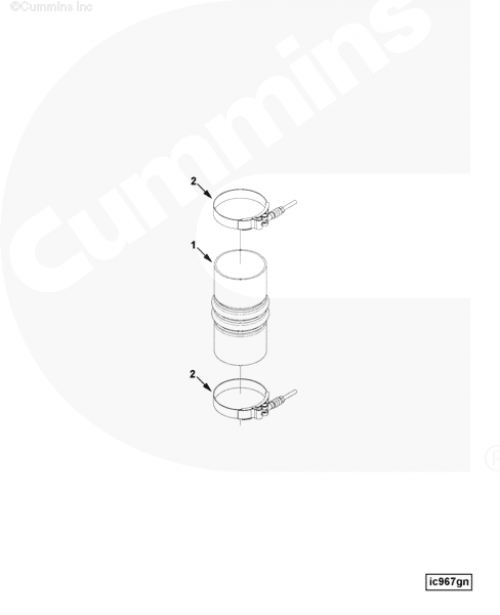 Патрубок впускной воздушный для двигателя Cummins QSC 8.3L