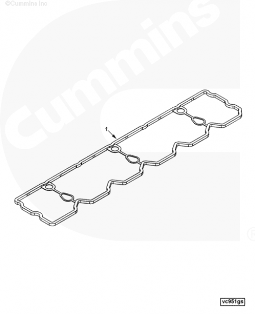 Прокладка клапанной крышки для двигателя Cummins QSC 8.3L