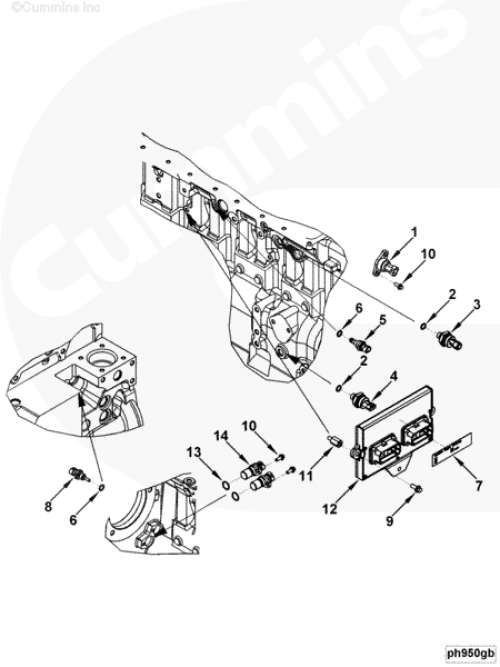 Болт крепления модуля управления для двигателя Cummins QSC 8.3L