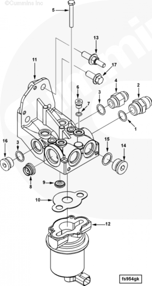 Кронштейн ТННД для двигателя Cummins QSC 8.3L