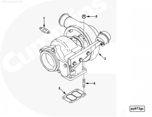 Турбокомпрессор для двигателя Cummins QSC 8.3L