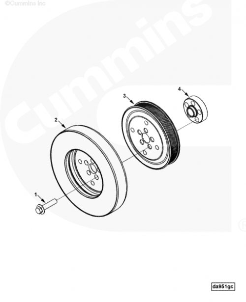 Адаптер шкива коленвала для двигателя Cummins ISLe 8.9L