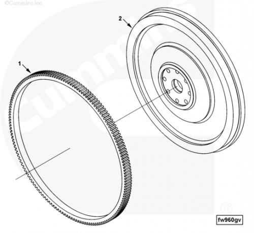 Маховик для двигателя Cummins ISLe 8.9L