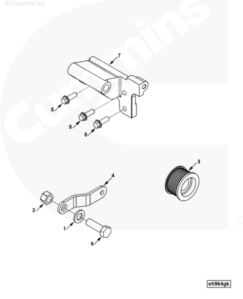 Шкив генератора для двигателя Cummins ISLe 8.9L