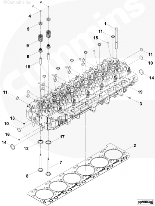 Головка Блока Цилиндров (ГБЦ) для двигателя Cummins ISLe 8.9L