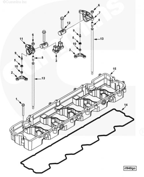 Коромысло клапана выпускного для двигателя Cummins ISLe 8.9L