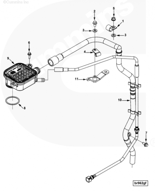 Кронштейн трубки сапуна для двигателя Cummins ISLe 8.9L