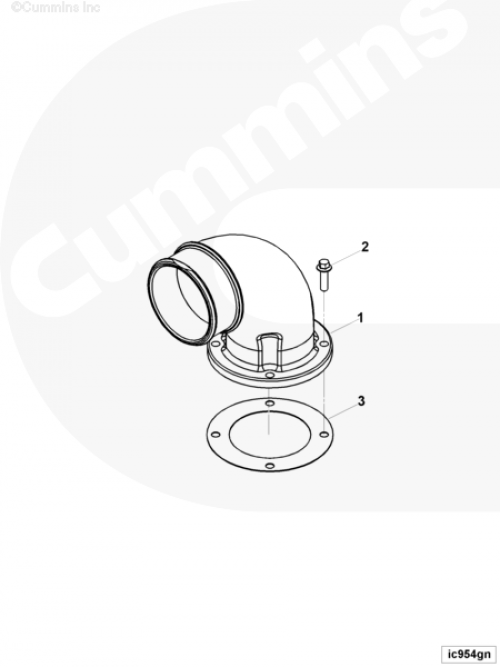 Патрубок забора воздуха для двигателя Cummins ISLe 8.9L