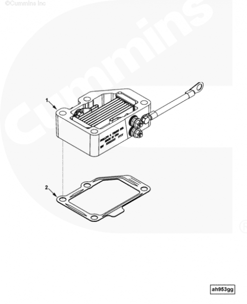 Прокладка нагревателя впускного воздуха для двигателя Cummins ISLe 8.9L
