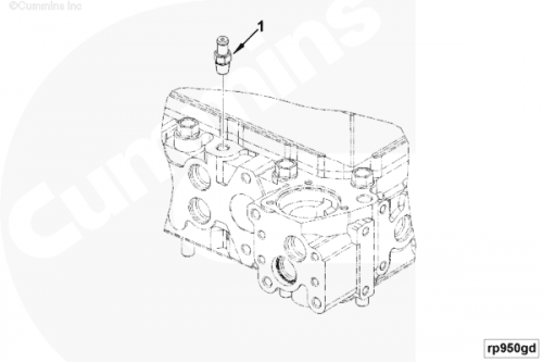 Фитинг ГБЦ для двигателя Cummins ISLe 8.9L