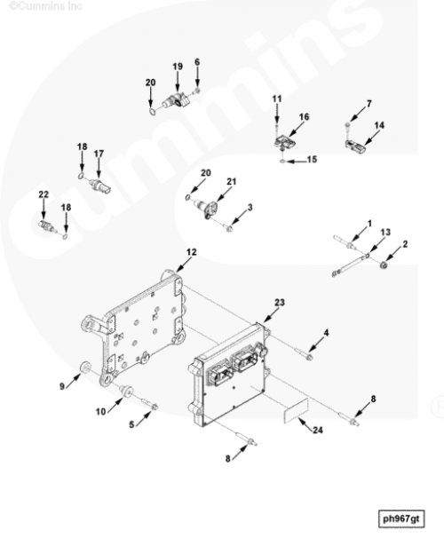 Болт крепления модуля управления для двигателя Cummins ISLe 8.9L