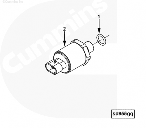 Кольцо уплотнительное датчика давления масла для двигателя Cummins ISLe 8.9L